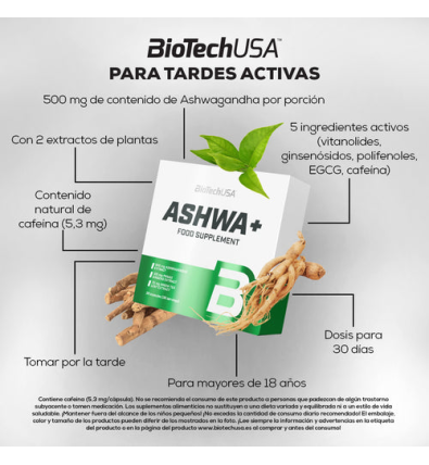 Ashwa+ 30 Cápsula - Biotech Usa