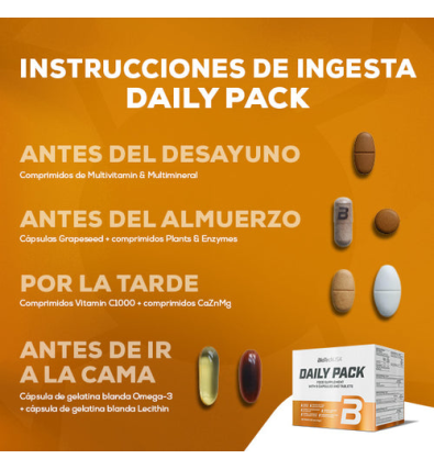 Daily Pack Multivitamina 30 Paquetes - Biotech Usa