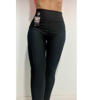 Negra Bolsillo Malla Deportiva Talle Alto M - Sasha Active Wear