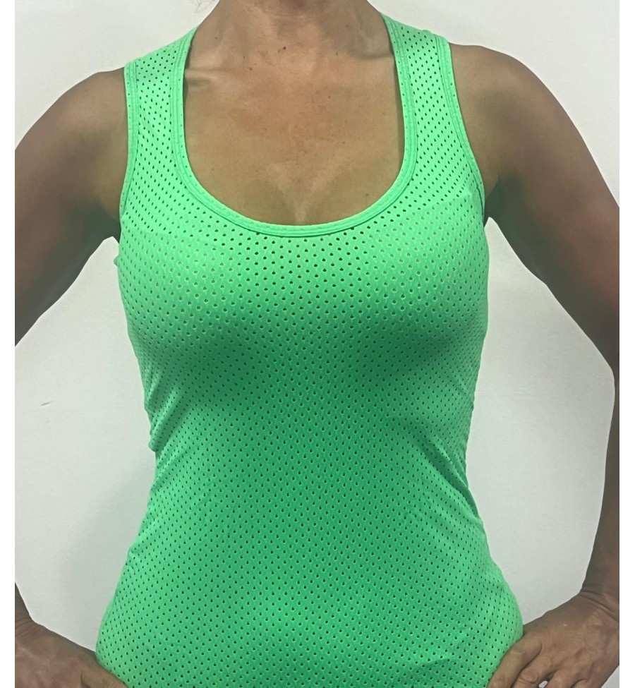 Verde Biche Camiseta Agujeros - Sasha Active Wear Verde Biche Camiseta Agujeros - Sasha Active Wear