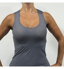 Gris Camiseta Agujeros - Sasha Active Wear Gris Camiseta Agujeros - Sasha Active Wear