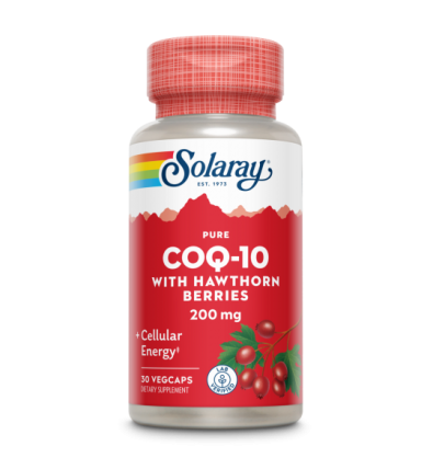 Pure 200 mg CoQ10 - 100mg 30 VegCaps - Solaray