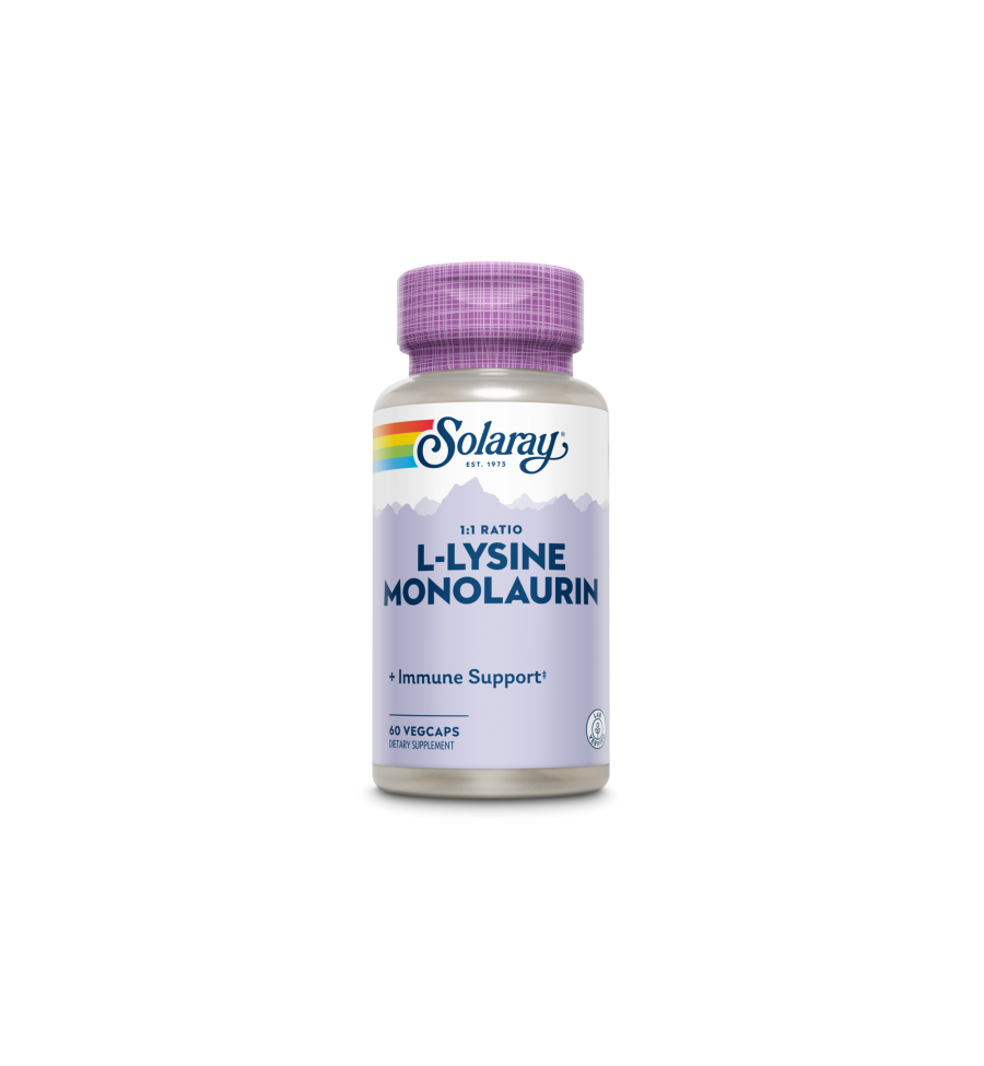 Duo L-Lysine & Monolaurin 60 VegCaps - Solaray