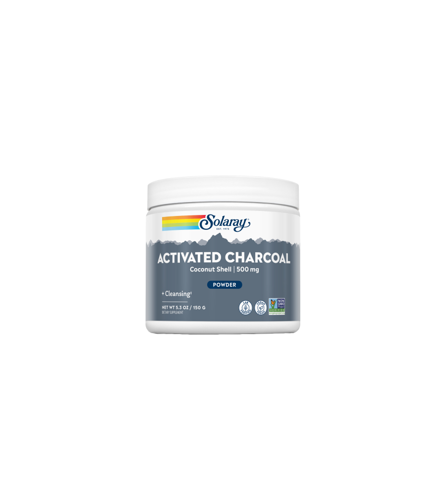 Charcoal Coconut Activated 500mg - Solaray Charcoal Coconut Activated 500mg - Solaray