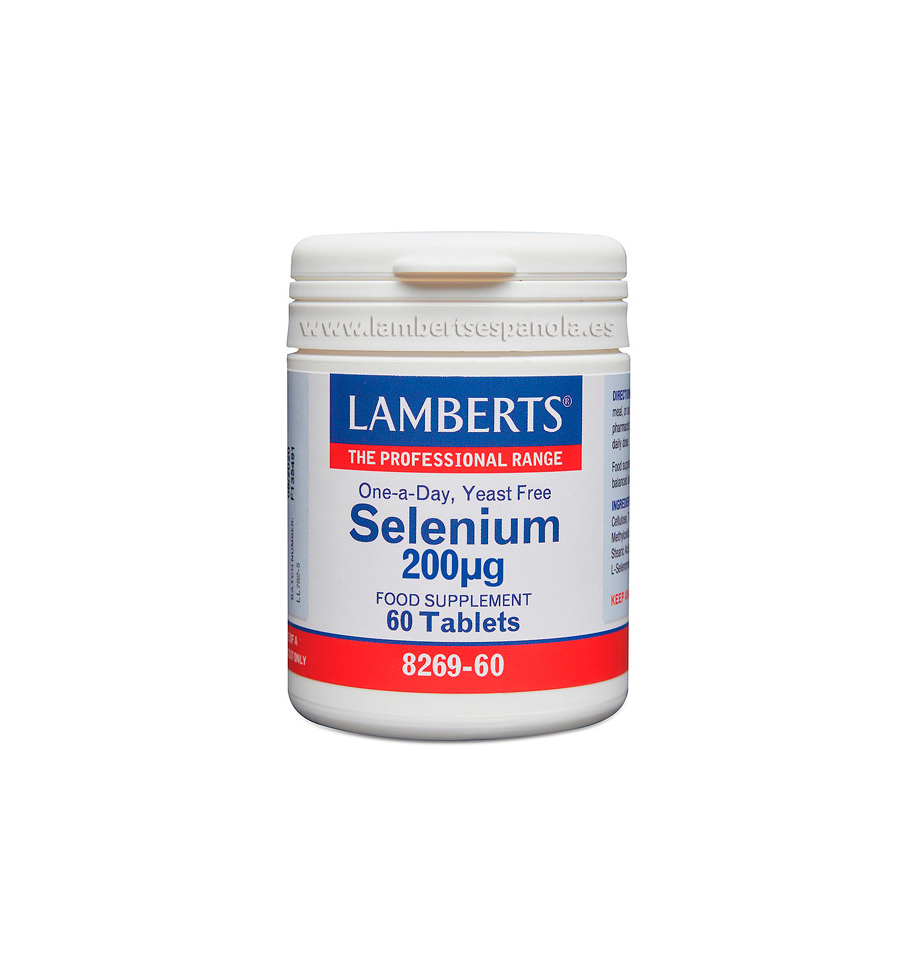 Selenio 200mcg 60 Tabletas - Lamberts Selenio 200mcg 60 Tabletas - Lamberts