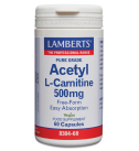 Acetil L-Carnitina 500mg 60 Cápsulas - Lamberts Acetil L-Carnitina 500mg 60 Cápsulas - Lamberts