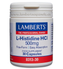 L-Histidina HCI 500mg 30 Cápsulas - Lamberts L-Histidina HCI 500mg 30 Cápsulas - Lamberts