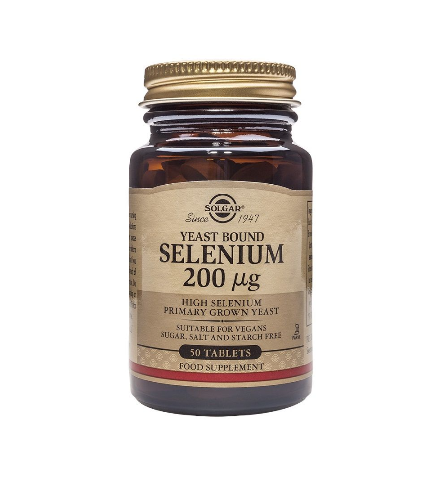 Selenio 200μg en levadura 50 Comprimidos - Solgar Selenio 200μg en levadura 50 Comprimidos - Solgar