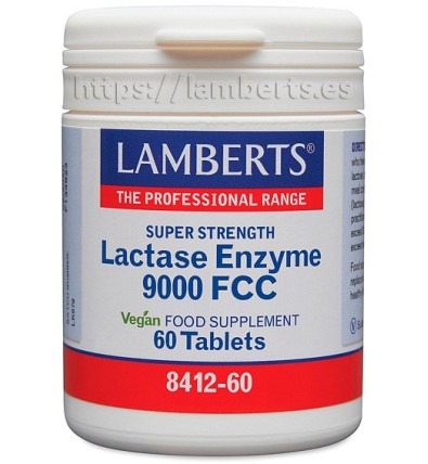 Lactasa 9000 FCC. Enzima Digestiva 60 Tabletas - Lamberts