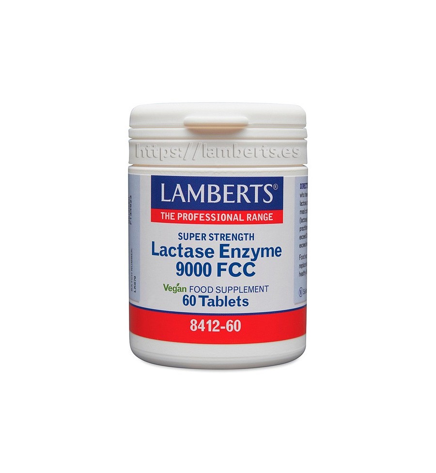 Lactasa 9000 FCC. Enzima Digestiva 60 Tabletas - Lamberts Lactasa 9000 FCC. Enzima Digestiva 60 Tabletas - Lamberts