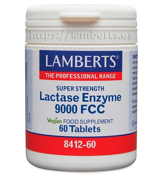 Lactasa 9000 FCC. Enzima Digestiva 60 Tabletas - Lamberts