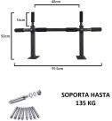 Barra de Dominadas para Pared Barra de Dominadas para Pared