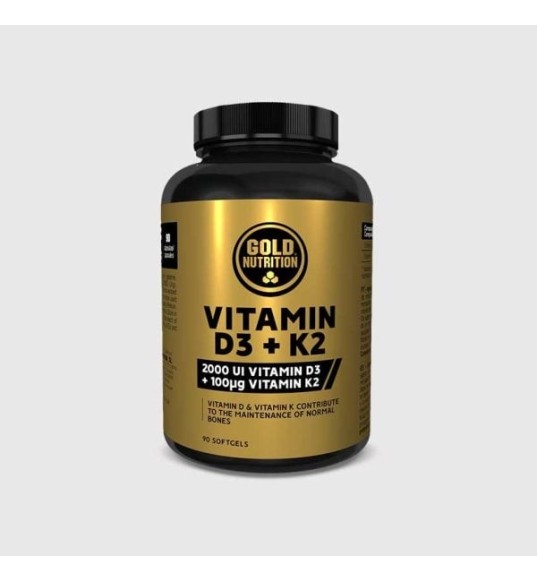 Vitamina D3 (2000 UI) + K2 90 Softgeles - Gold Nutrition