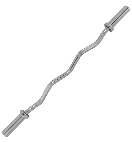 Olympic Curlbar Springcol Chrome 120cm - Tunturin