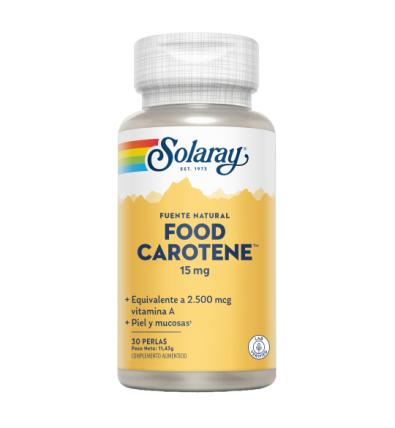 Food Carotene 25000UI 30 Perlas - Solaray