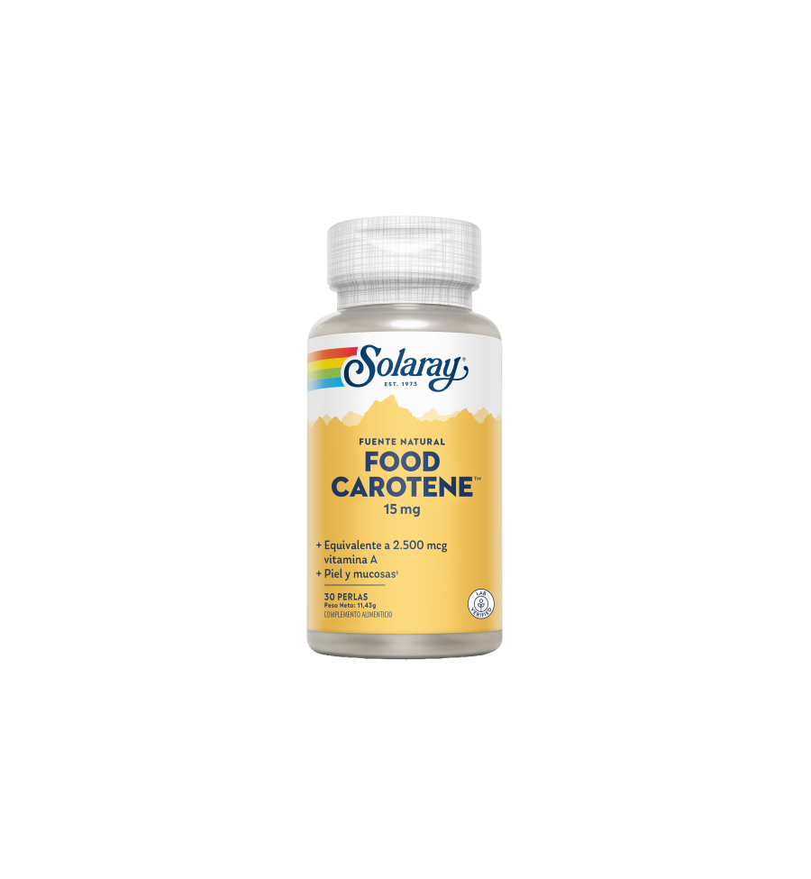 Food Carotene 25000UI 30 Perlas - Solaray Food Carotene 25000UI 30 Perlas - Solaray