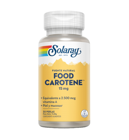 Food Carotene 25000UI 30 Perlas - Solaray