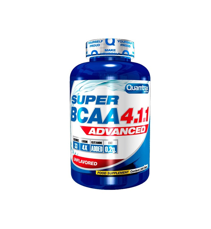 Super BCAA 4.1.1 Advanced 200 Tabletas - Quamtrax Super BCAA 4.1.1 Advanced 200 Tabletas - Quamtrax