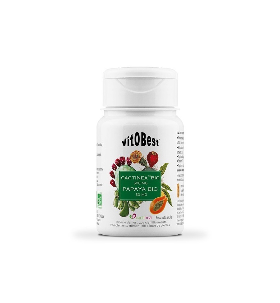 Cactinea™ BIO + Papaya BIO 45 Cápsulas - VitoBest Cactinea™ BIO + Papaya BIO 45 Cápsulas - VitoBest